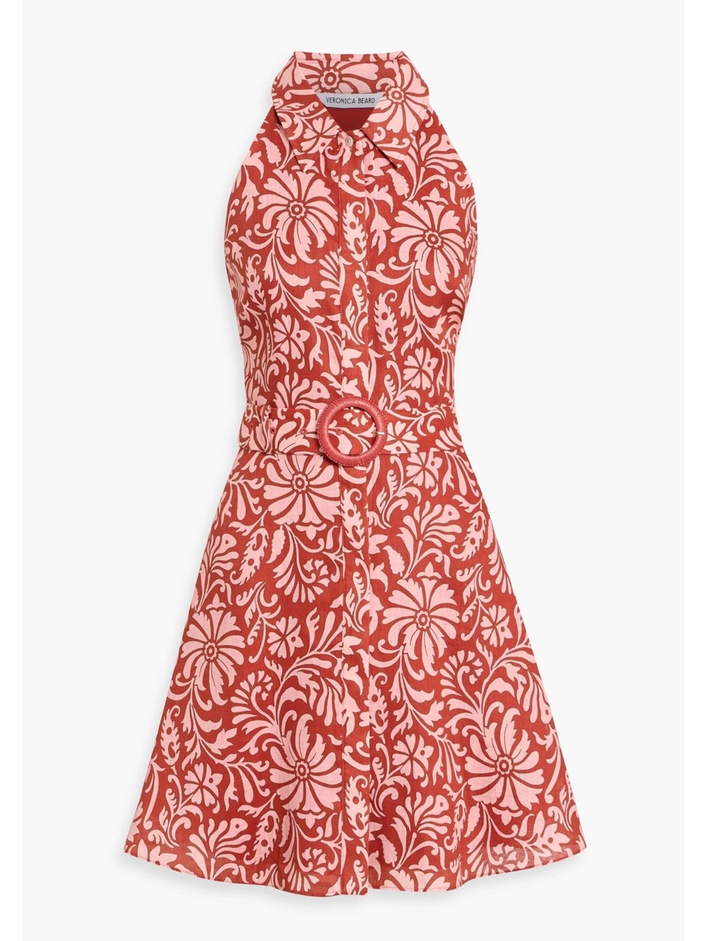 VERONICA BEARD Beau Floral-Print Linen Mini Dress - Picture 3 of 6